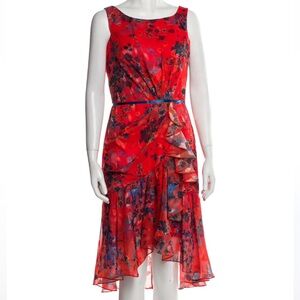 Marchesa Notte | Dresses | Marchesa Notte Floral Chiffon Dress Size |  Poshmark